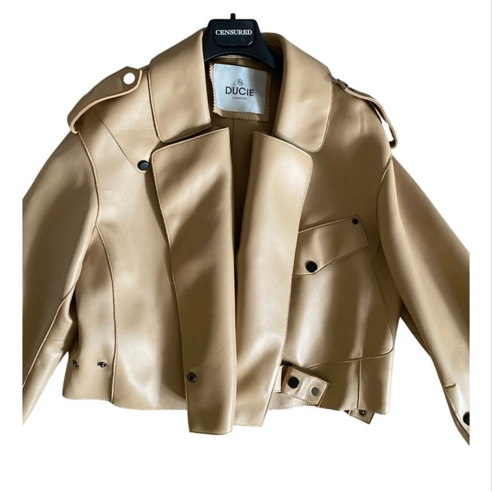 Ducie London Tan Leather Jacket M